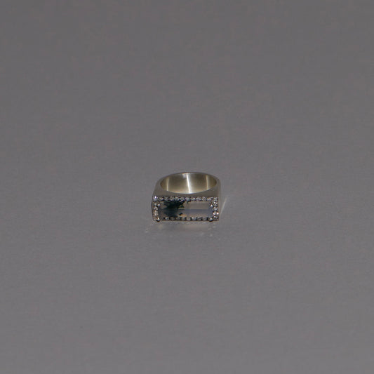 39 Snowflake Obsidian | Minya Pinky Ring