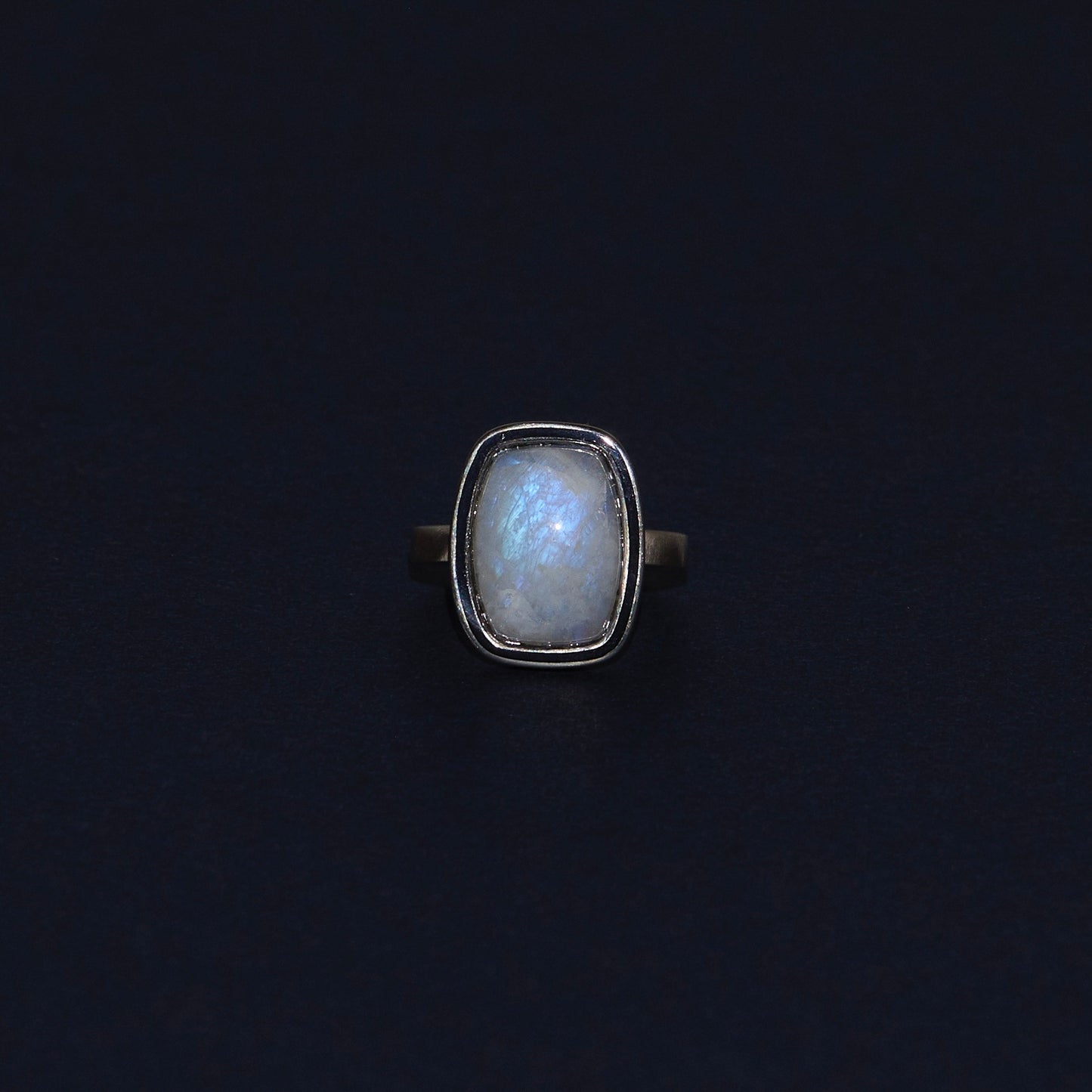 59 Rainbow Moonstone | Agatha Ring